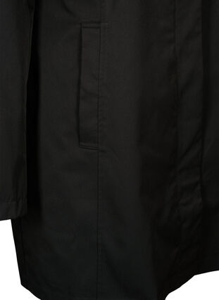 Jakke med lommer og høj krave, Black, Packshot image number 3