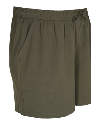 Løse shorts med lommer, Dark Olive, Packshot image number 2