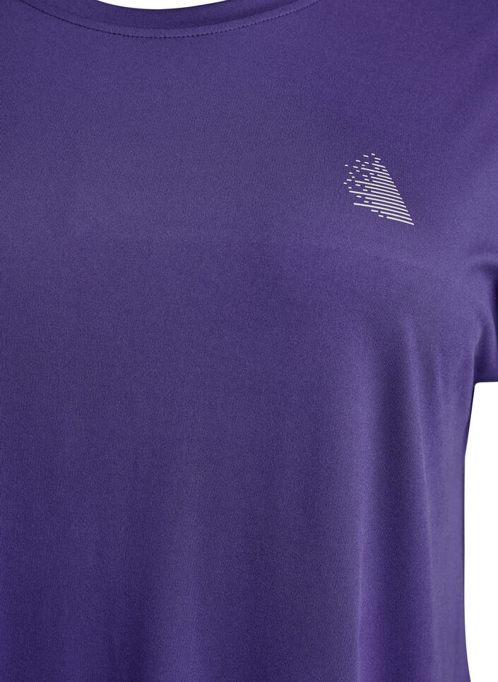 Lang tr&aelig;nings t-shirt, Lilla, Packshot image number 2