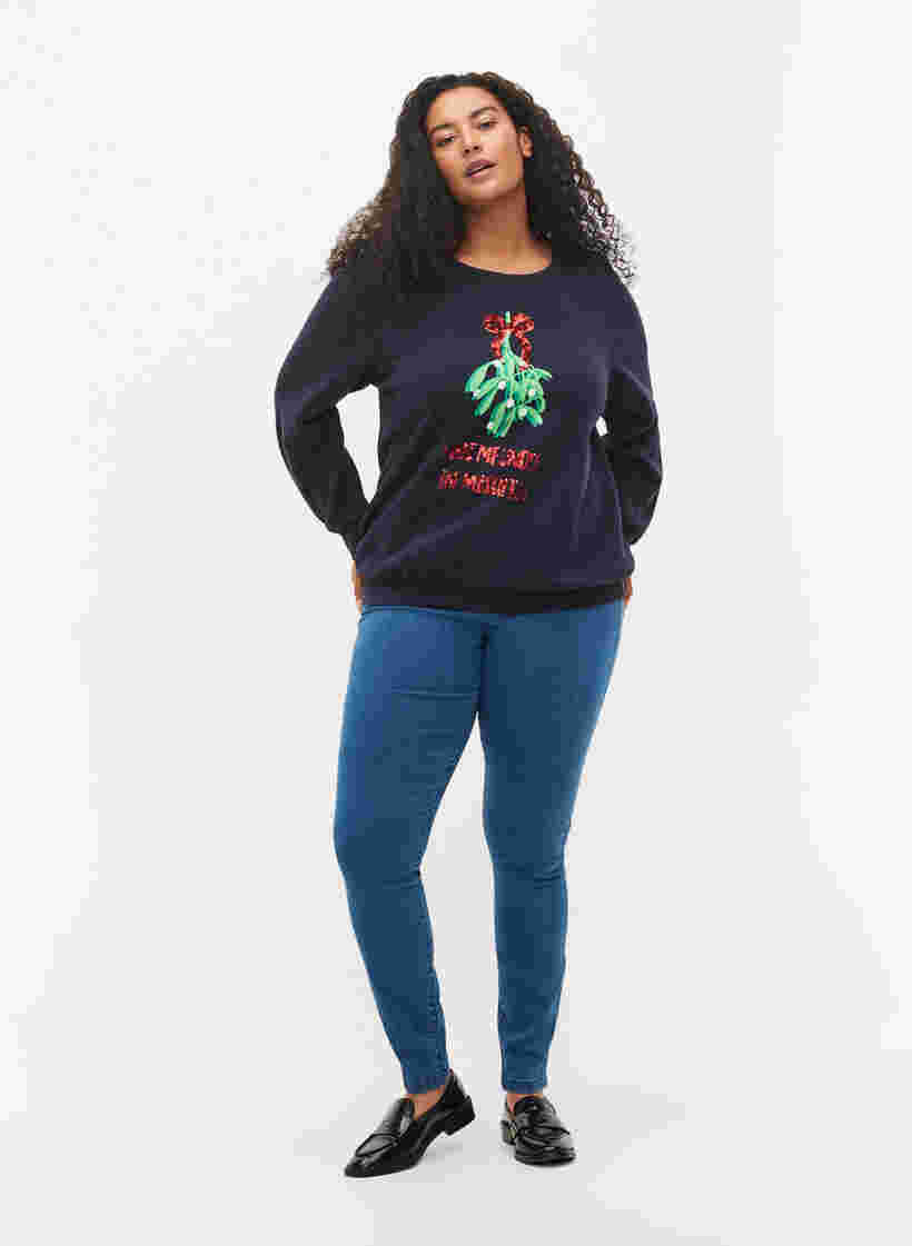 Jule sweatshirt, Night Sky Mistletoe, Model image number 2