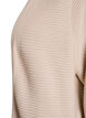 Lang ribstrikket cardigan i bomuld, Beige, Packshot image number 2