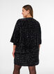 Cardigan med pailletter og 3/4-&aelig;rmer, Sort, Model image number 2