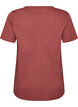 T-shirt med knapdetalje, Brun, Packshot image number 1