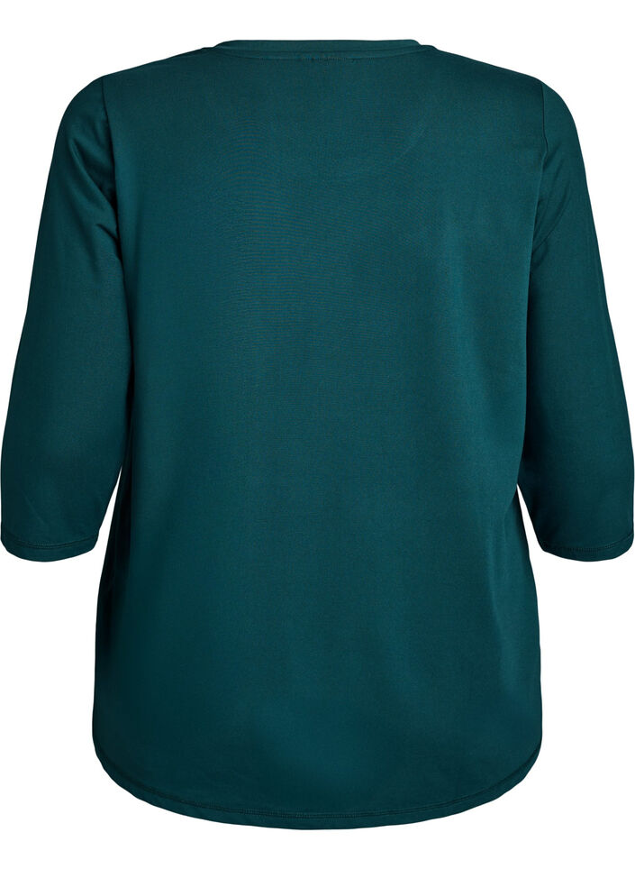 Tr&aelig;ningsbluse med 3/4 &aelig;rmer, Gr&oslash;n, Packshot image number 1