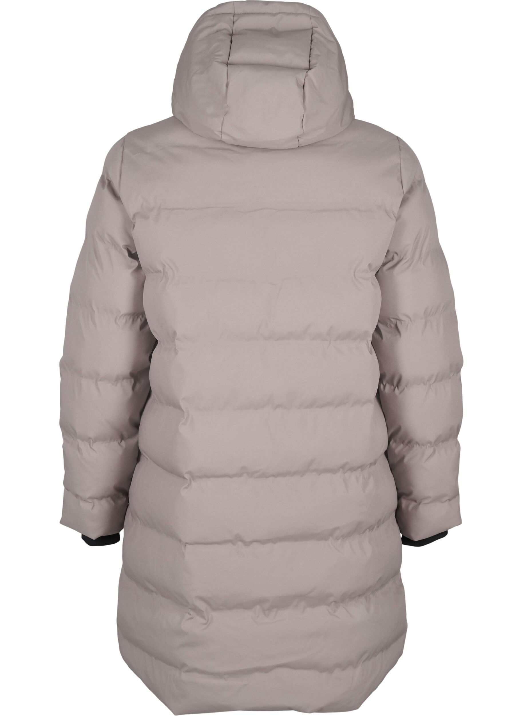 ZizziPufferfrakke med h&aelig;tte og lommer, Beige, Packshot image number 1