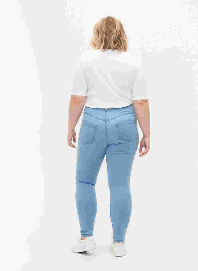 Super slim Amy jeans med høj talje, Ex Lt Blue, Model image number 1