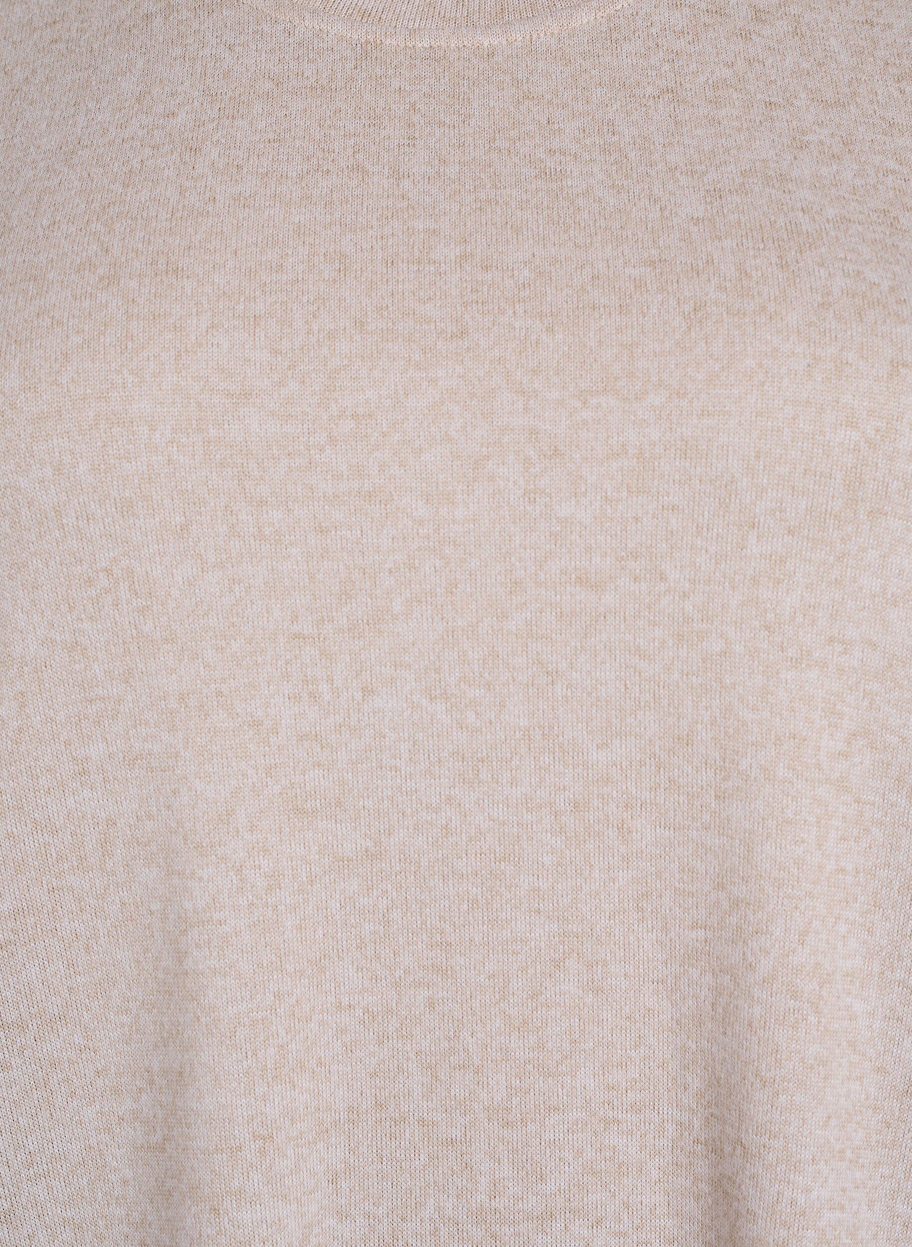 ZizziBluse med knapdetalje og korte puf&aelig;rmer, Beige, Packshot image number 2