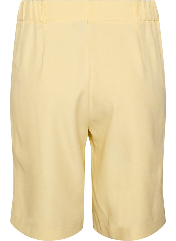 L&oslash;se bermudashorts med h&oslash;j talje, Gul, Packshot image number 1