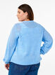 Strikcardigan med uld og knapper, Della R. Blue Mel., Model image number 1