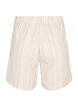 Stribede shorts i hør-viskosemix , Beige, Packshot image number 1