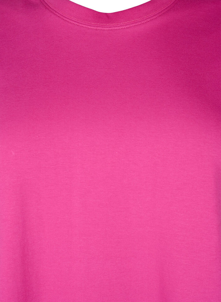 T-shirt i økologisk bomuld med rund hals, Raspberry Rose, Packshot image number 2