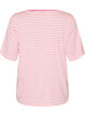 T-shirt med TENCEL&trade; Lyocell og striber , Lyser&oslash;d, Packshot image number 1