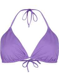 Ensfarvet trekants bikini bh, Royal Lilac