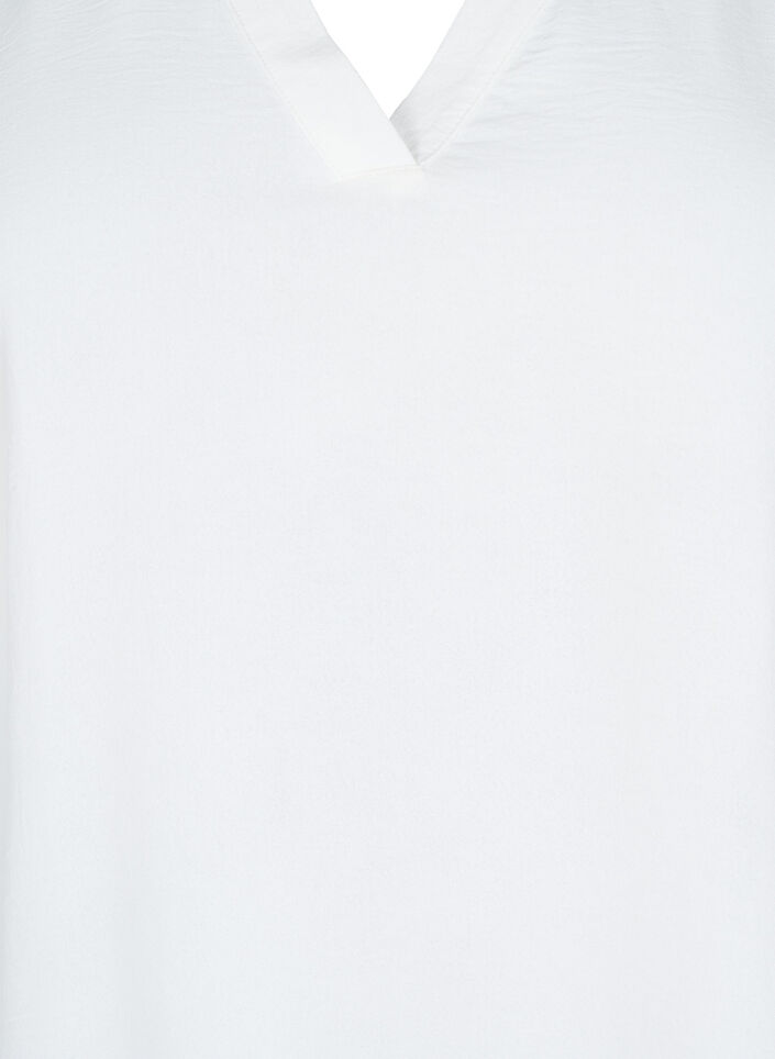 Bluse med 3/4 &aelig;rmer, Vanilla, Packshot image number 2