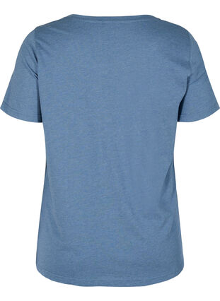 Meleret t-shirt med tryk og korte ærmer, Bering Sea Mel., Packshot image number 1