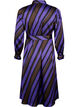 Skjortekjole i satin med diagonale striber, Stripe AOP, Packshot image number 1