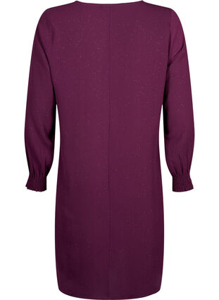 FLASH - Langærmet kjole med glitter, Purple w. Silver, Packshot image number 1