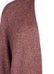FLASH - Ribstrikket cardigan med slidser, Rose Brown Melange, Packshot image number 2