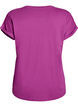 Kort&aelig;rmet t-shirt i bomuldsblanding	, Lilla, Packshot image number 1