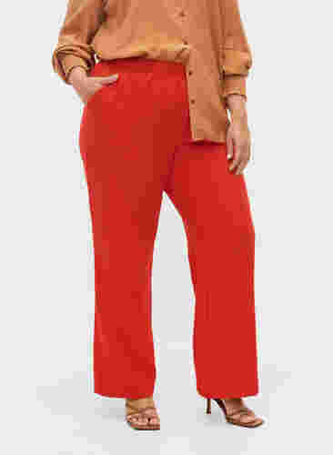 Løse bukser med lommer, Fiery Red, Model image number 2