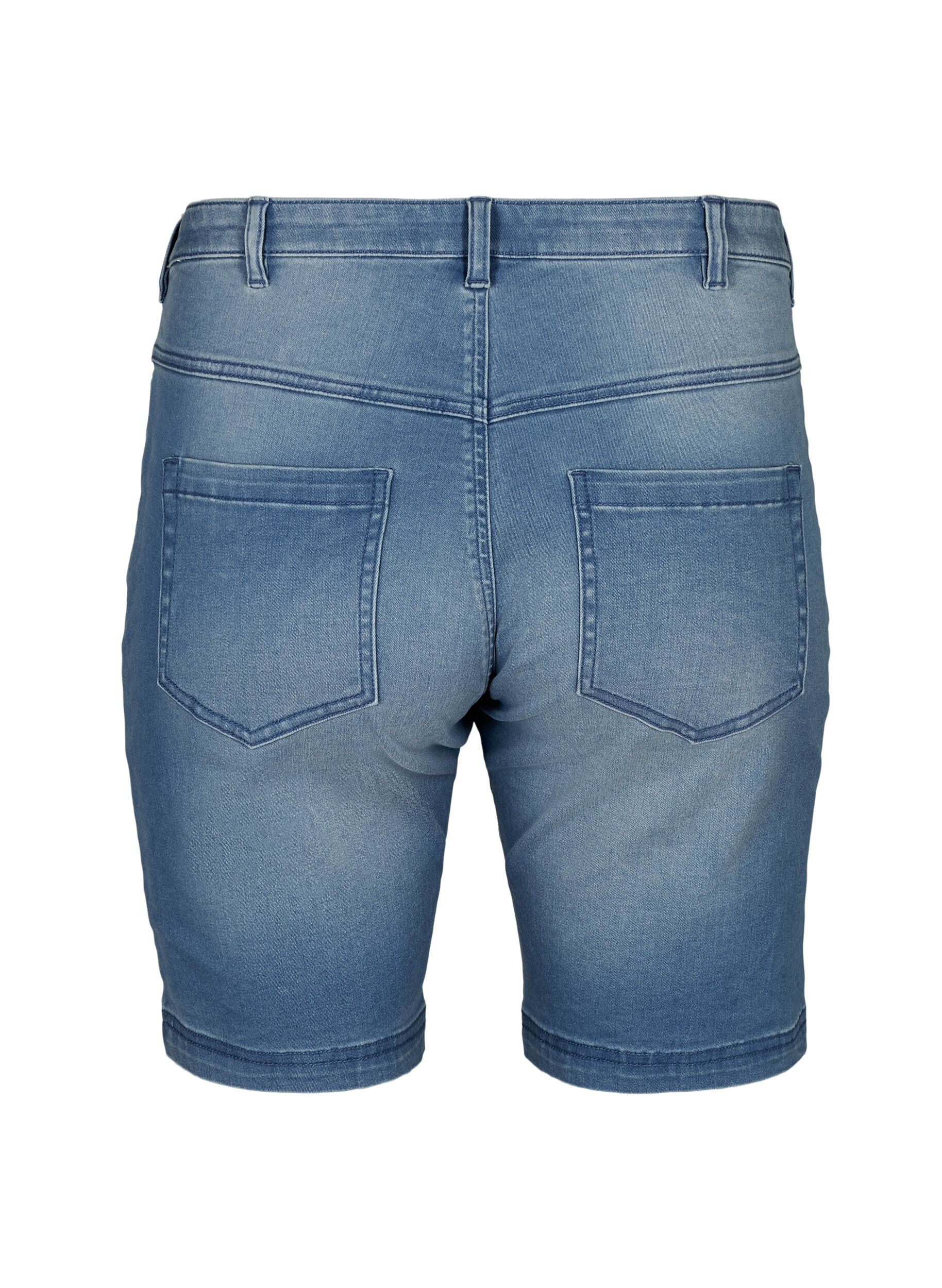 ZizziSlim fit Emily shorts med regul&aelig;r talje, Bl&aring;, Packshot image number 1