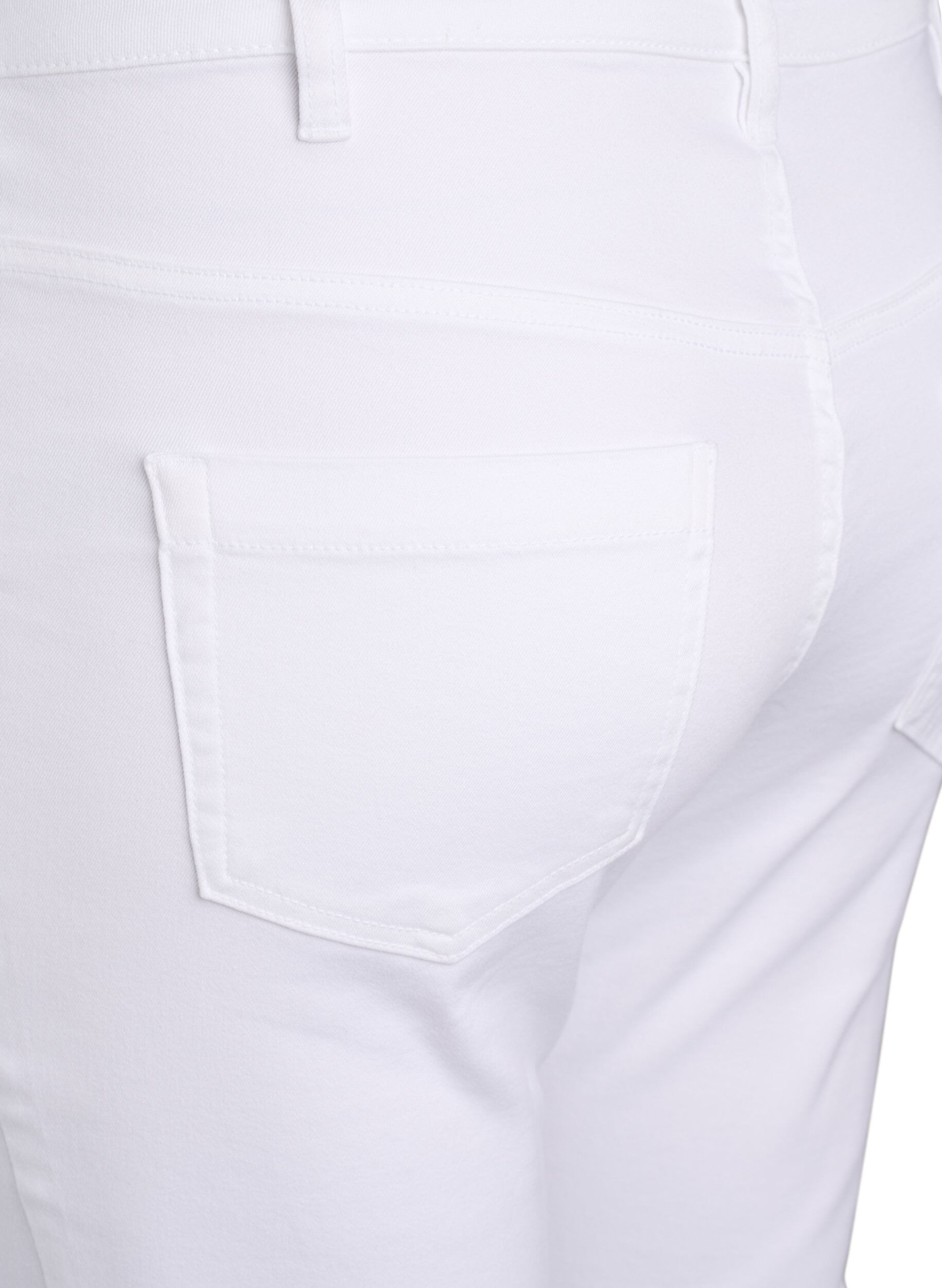 ZizziSlim fit Emily jeans med regul&aelig;r talje, Hvid, Packshot image number 3