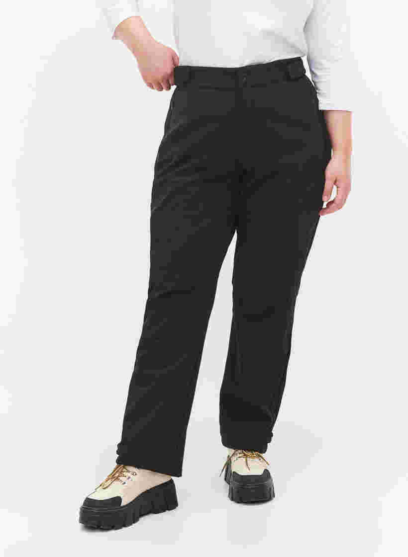 Softshell bukser med justerbar velcro, Black, Model image number 3