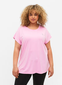 Kortærmet trænings t-shirt, Pastel Lavender, Model