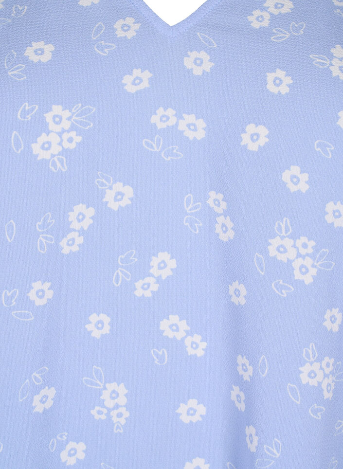 Blomstret top med v-hals, Serenity Flower AOP, Packshot image number 2