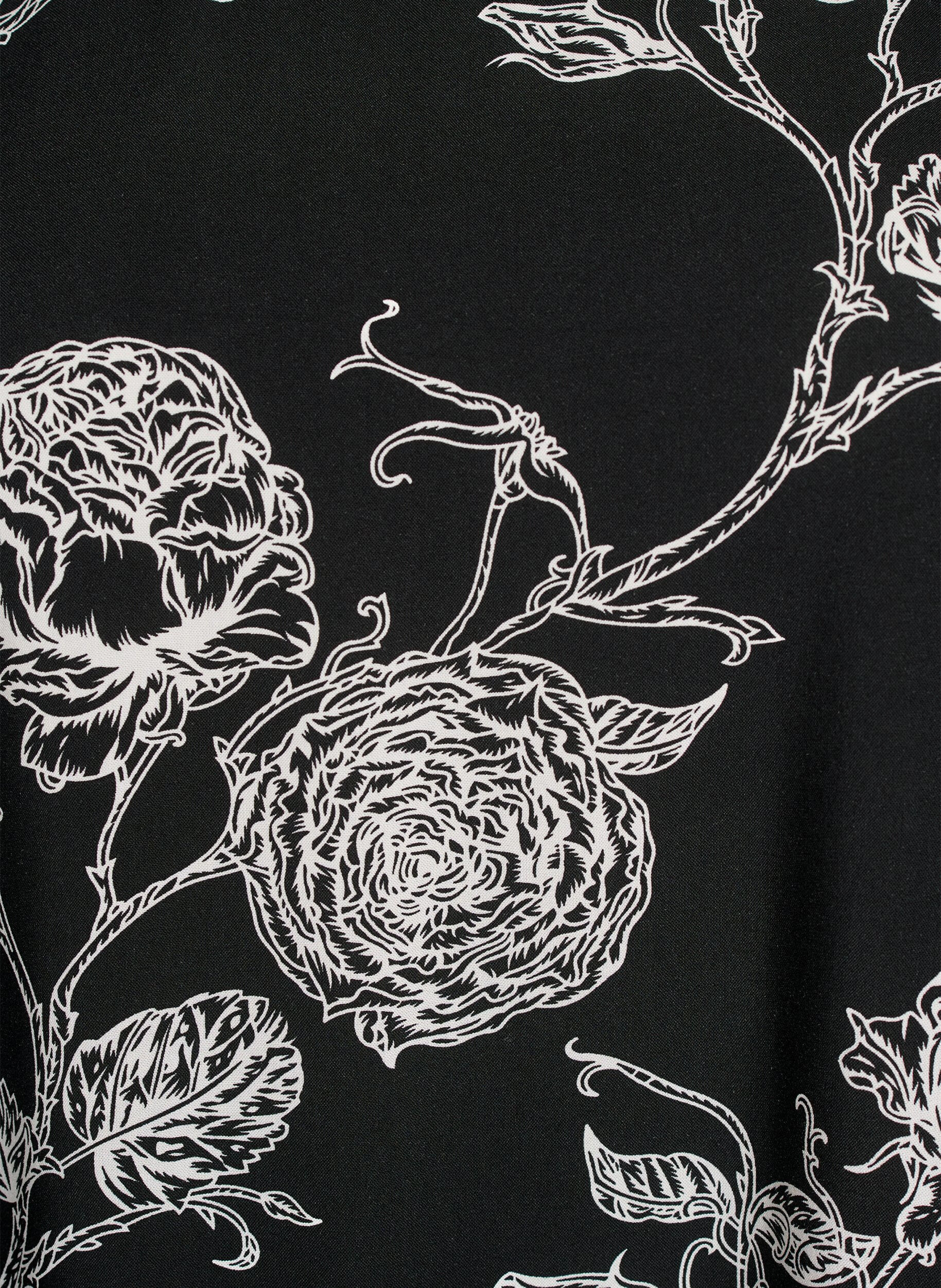 Zizzi Kjole i viskose med sk&aelig;ring, Sort, Packshot image number 2