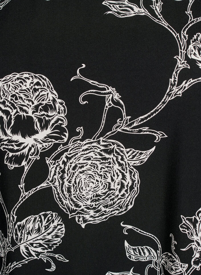 Kjole i viskose med sk&aelig;ring, Sort, Packshot image number 2