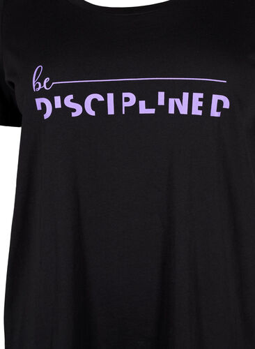 Trænings t-shirt med print, Black w. Disciplined, Packshot image number 2