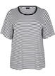 T-shirt med TENCEL™ Lyocell og striber, Hvid, Packshot image number 0