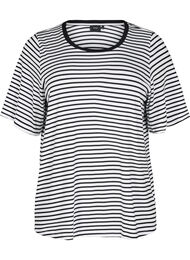 T-shirt med TENCEL™ Lyocell og striber, Hvid
