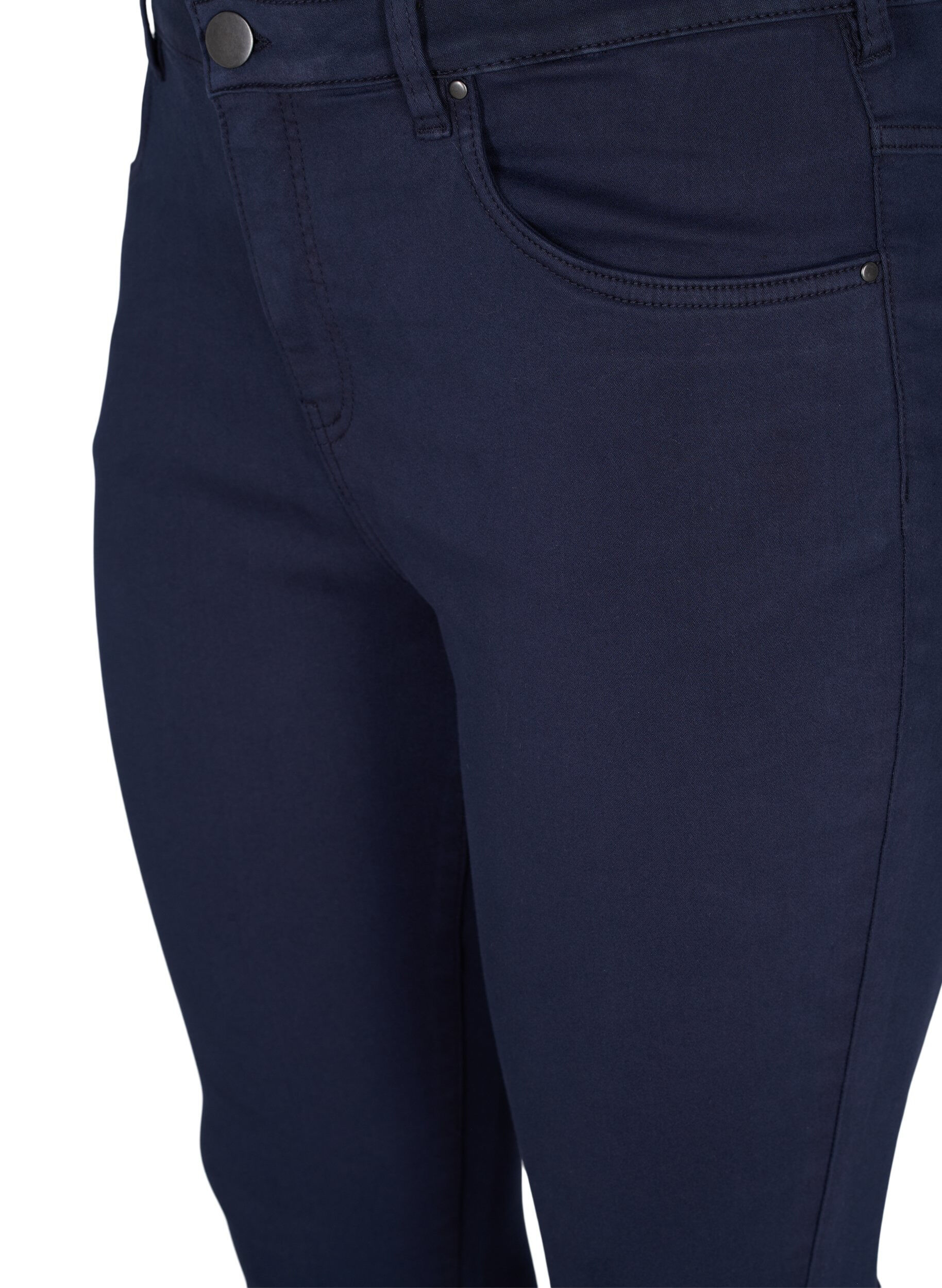 Zizzi Super slim Amy jeans med h&oslash;j talje, Night Sky, Packshot image number 2