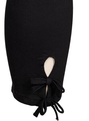 3/4 leggings i viskose med sløjfe, Black, Packshot image number 3