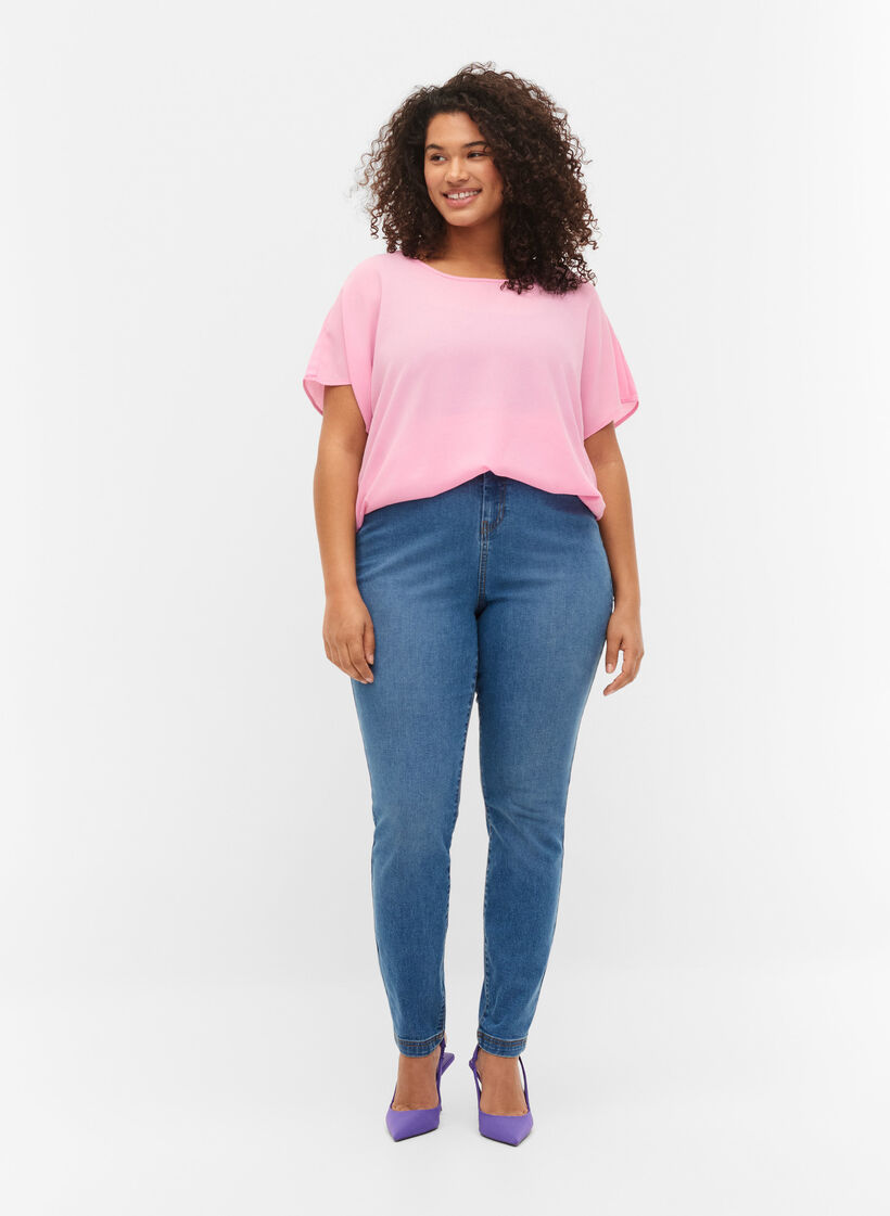 Ekstra højtaljede Bea jeans med super slim fit, Light blue, Model image number 0