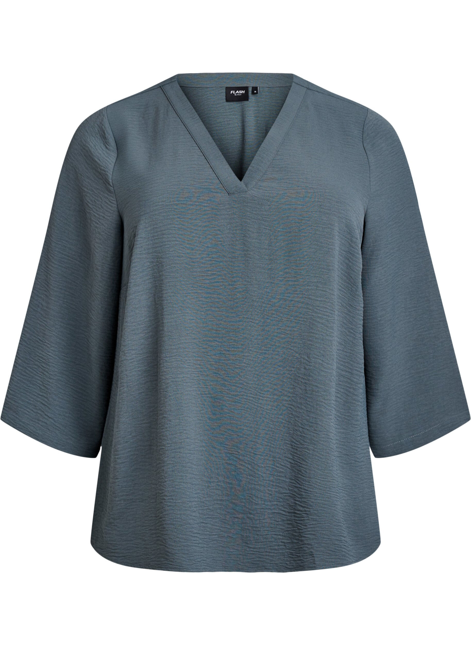 FLASH - Bluse med 3/4 &aelig;rmer