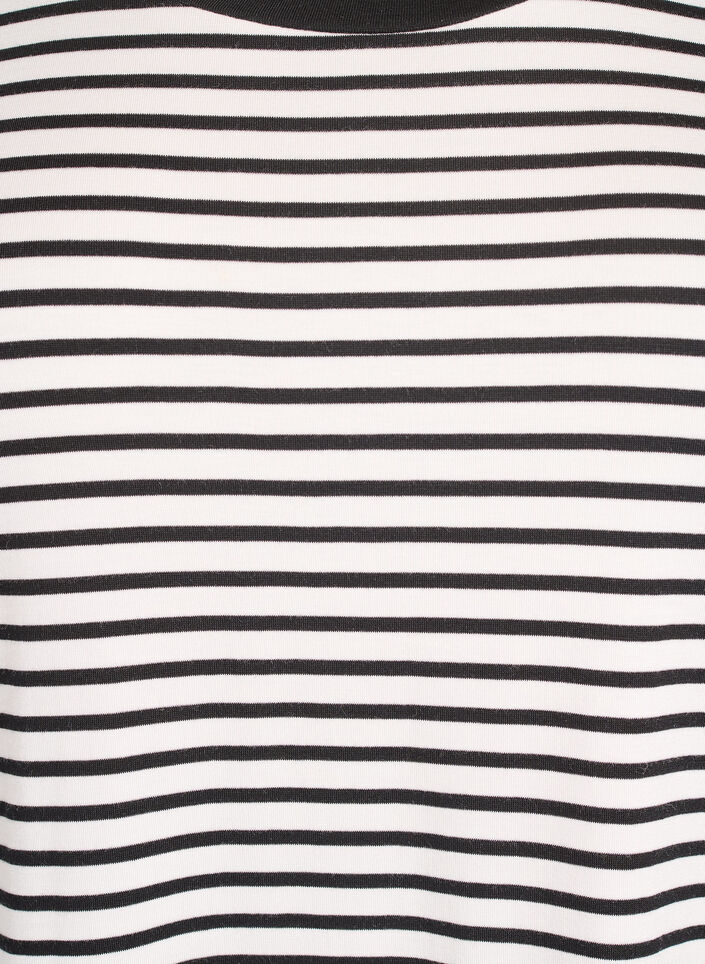 T-shirt med TENCEL&trade; Lyocell og striber, Hvid, Packshot image number 2