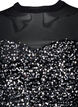 Glitterkjole med pailletter, Black w. Silver, Packshot image number 2