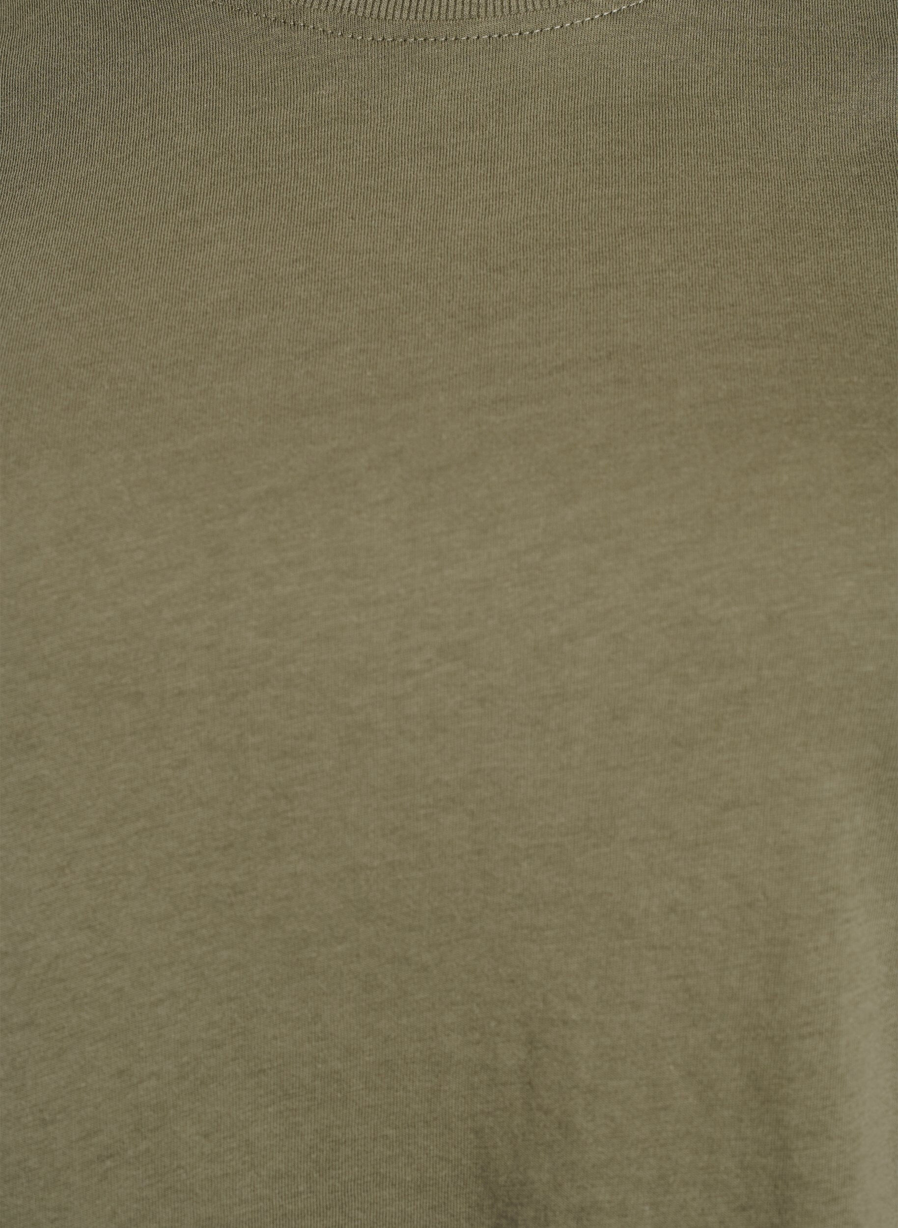 Zizzi Basis t-shirt i bomuld med rund hals, Gr&oslash;n, Packshot image number 2