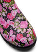 Wide fit - Kort gummistøvle med elastisk neopren skaft, Flower AOP, Packshot image number 3