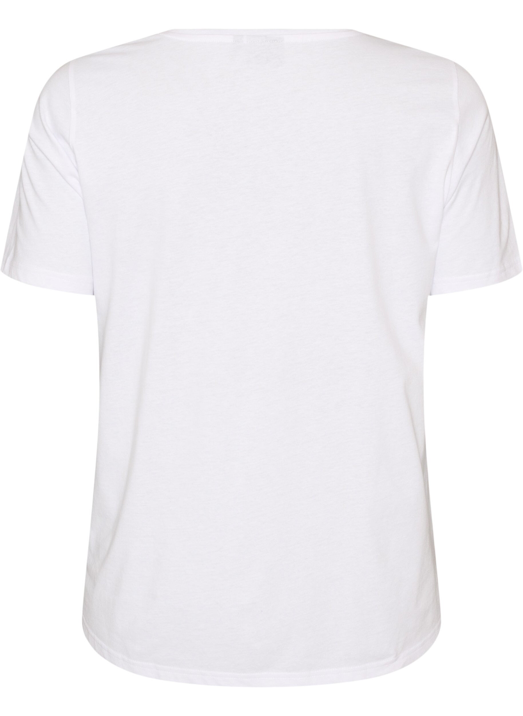 ZizziT-shirt med motiv, Hvid, Packshot image number 1