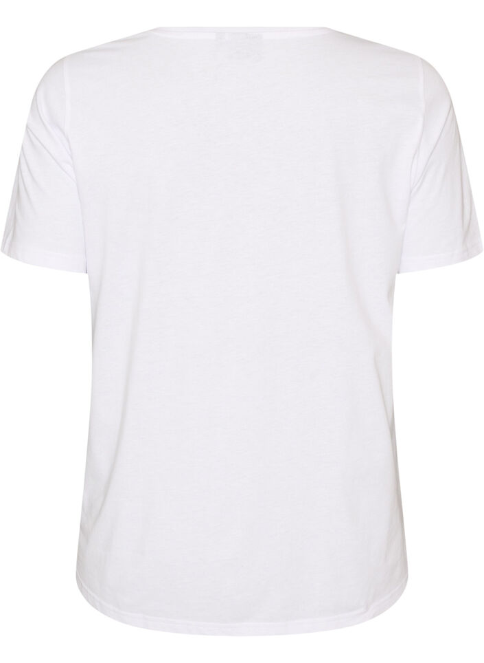 T-shirt med motiv, Hvid, Packshot image number 1