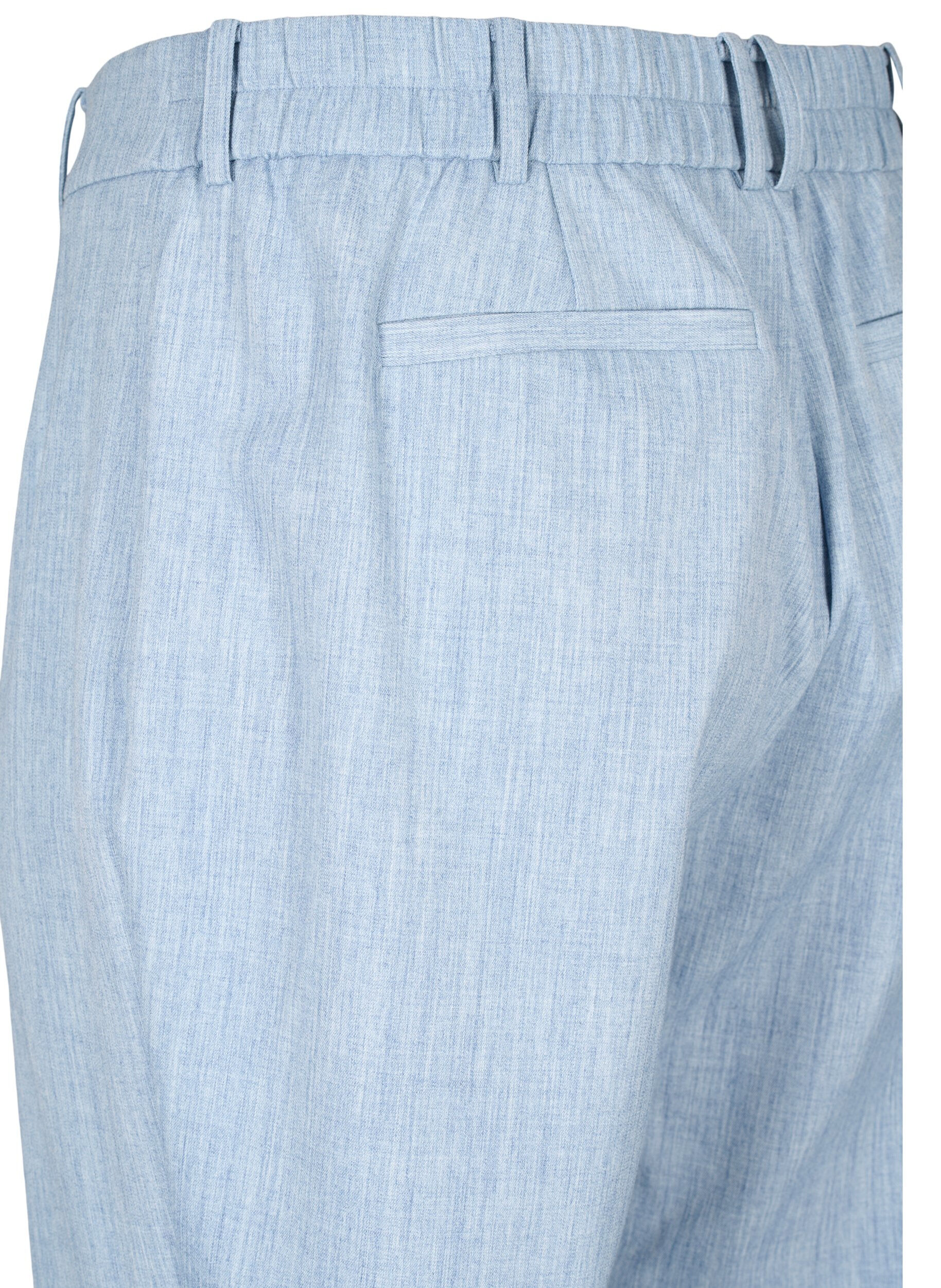 Zizzi Melerede bukser med elastik og knaplukning, Infinity , Packshot image number 3