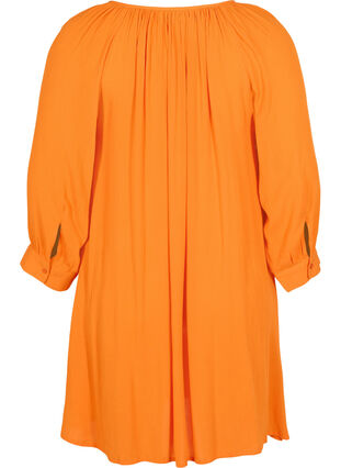 Viskose tunika med 3/4 ærmer, Orange Peel, Packshot image number 1