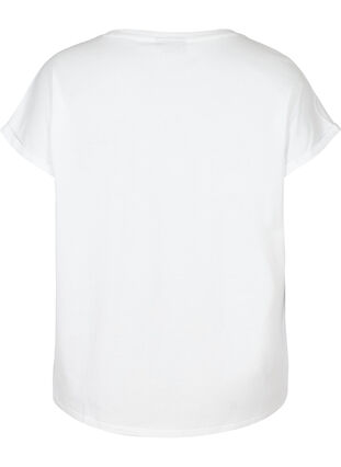 Kortærmet t-shirt i bomuld, Bright White, Packshot image number 1