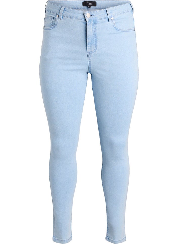 Amy jeans med h&oslash;j talje og super slim fit, Bl&aring;, Packshot image number 0