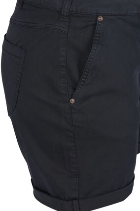 Regular fit shorts i bomuld , Black, Packshot image number 2