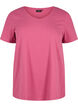 Ensfarvet basis t-shirt i bomuld, R&oslash;d, Packshot image number 0